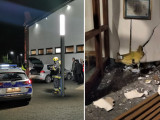 Siechnice: Rozpędzony samochód wjechał w ścianę kościoła w Siechnicach - zdjęcie