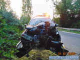 Siechnice: Policja o wypadku w Siechnicach. Kierowca zatrzymany, pasażerka z ciężkimi obrażeniami - zdjęcie