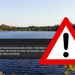 aktualnosci-Alert RCB: Zanieczyszczona woda w Odrze. Zakaz korzystania z Odry i jeziora Bajkał w celach rekreacyjnych