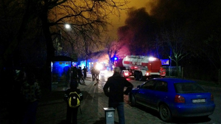 Pożar przy ul. Szkolnej / Świerczewskiego