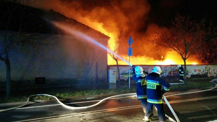 Pożar przy ul. Szkolnej / Świerczewskiego