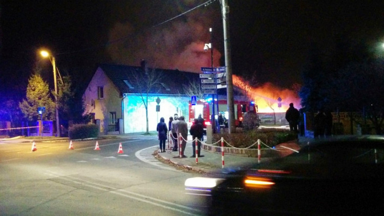 Pożar przy ul. Szkolnej / Świerczewskiego