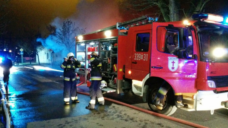 Pożar przy ul. Szkolnej / Świerczewskiego