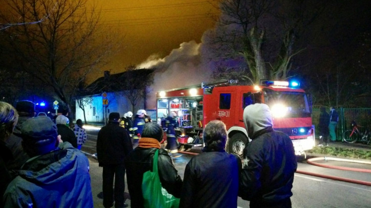 Pożar przy ul. Szkolnej / Świerczewskiego