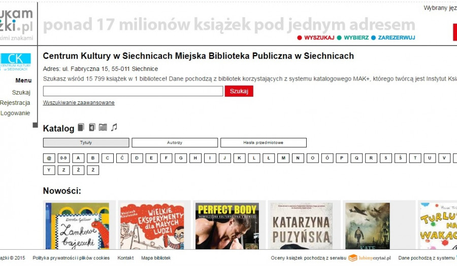 Siechnice: Katalog biblioteczny on-line