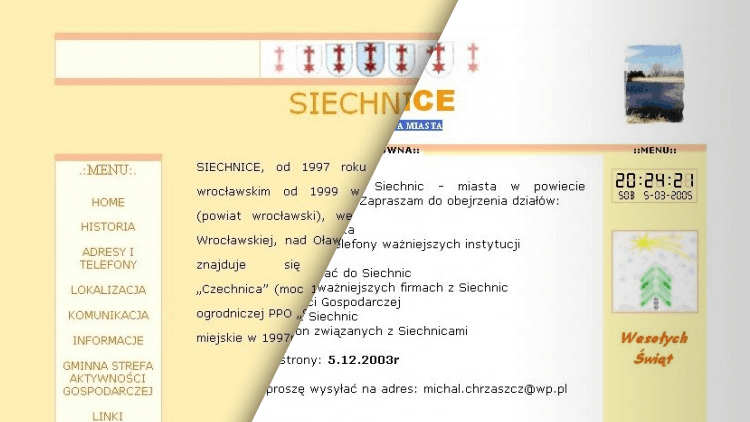 Siechnice: Zobacz jak wyglądał Portal Mieszkańców Siechnic 15 lat temu. Historia serwisu