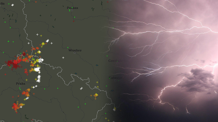 Siechnice: Ostrzeżenie meteo: Burze z gradem (28.06). Radar burz