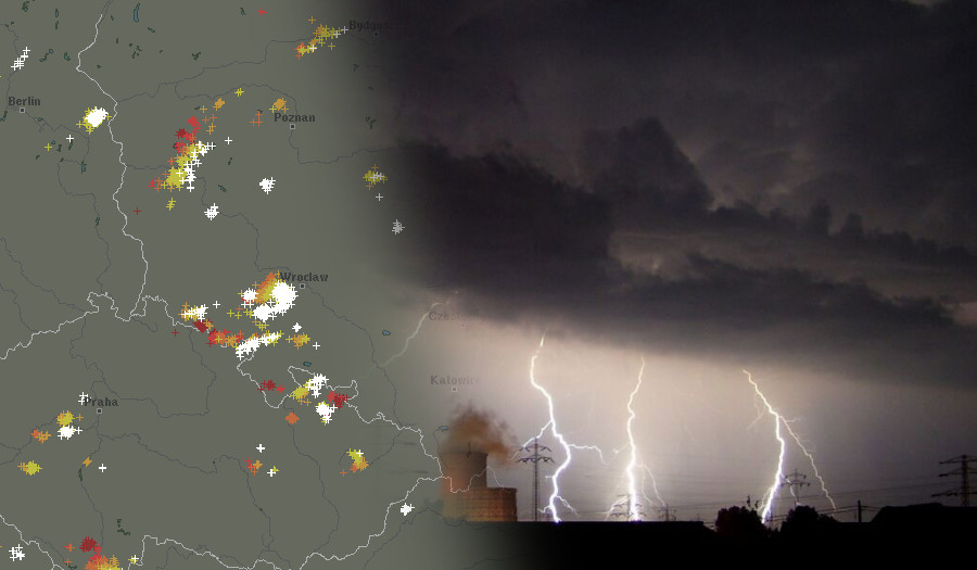 Siechnice: Burze z gradem. Ostrzeżenie meteorologiczne, radar burz (20.07)