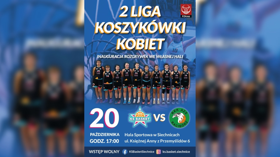 Siechnice: 2 Liga Koszykówki Kobiet. KS Basket Siechnice podejmie drużynę RKK KZS Racibórz