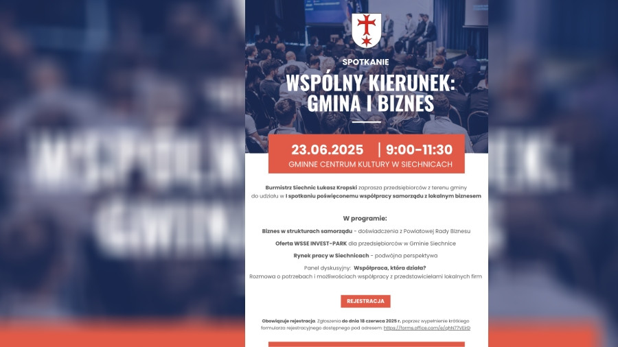 Siechnice: Wspólny kierunek: Gmina i Biznes — spotkanie dla przedsiębiorców w Siechnicach