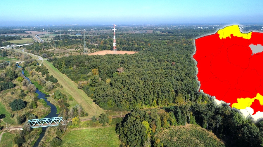 Siechnice: Alert RCB: Najwyższy stopień zagrożenia pożarowego w lasach