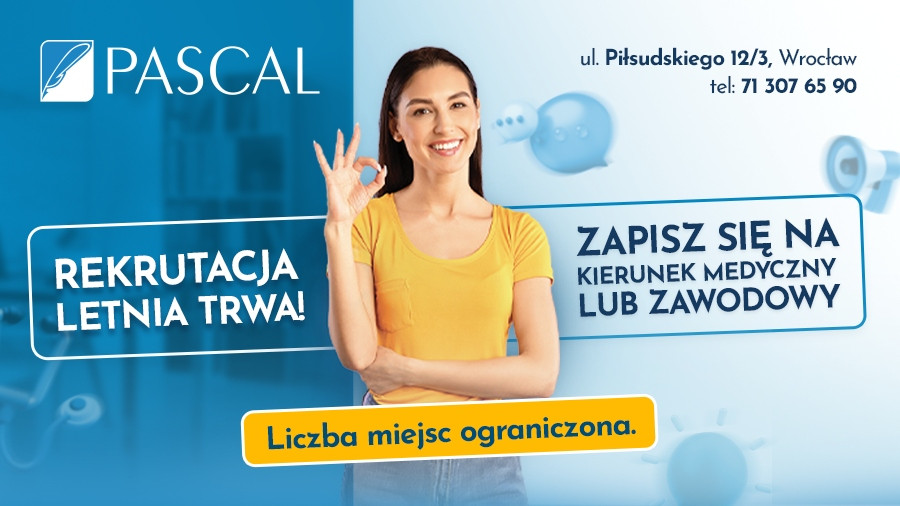 Siechnice: Darmowe kierunki w Policealnej Szkole PASCAL we Wrocławiu