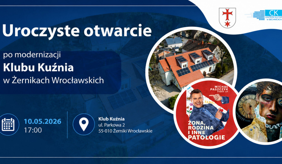 Siechnice: Uroczyste otwarcie odnowionego Klubu Kuźnia w Żernikach Wrocławskich